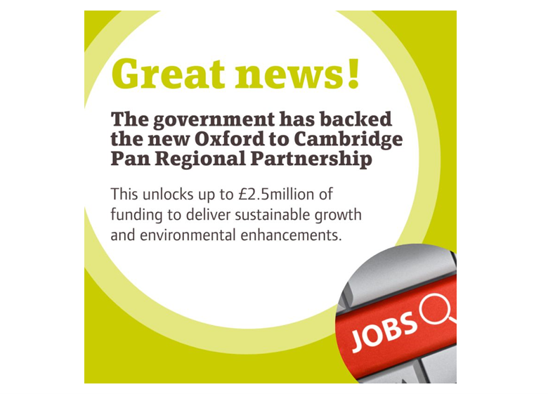 Government backs new Oxford to Cambridge Pan Regional Partnership